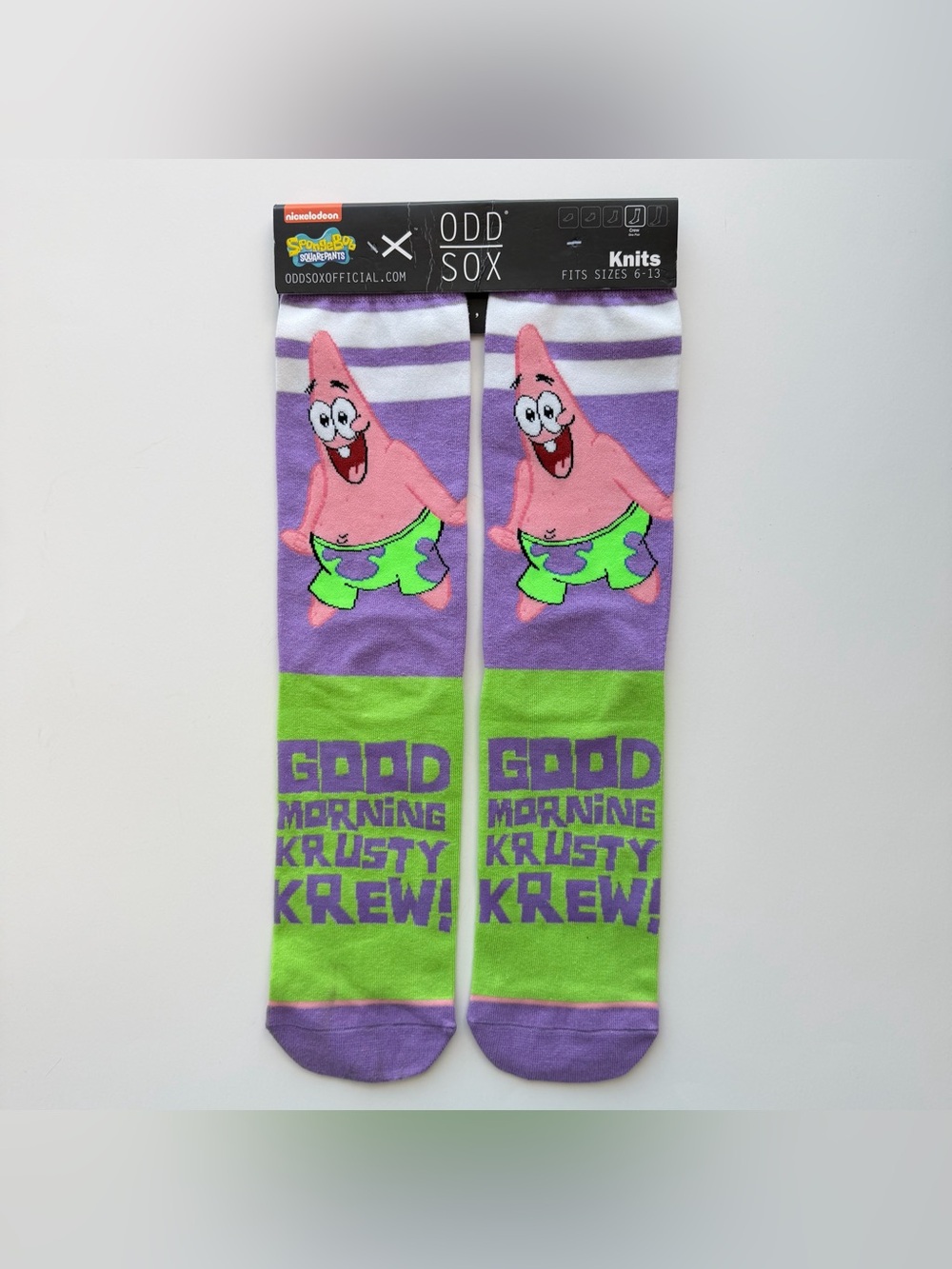 Odd Sox Patrick SpongeBob Crew Socks Krusty Krab Y2K Mens Womens